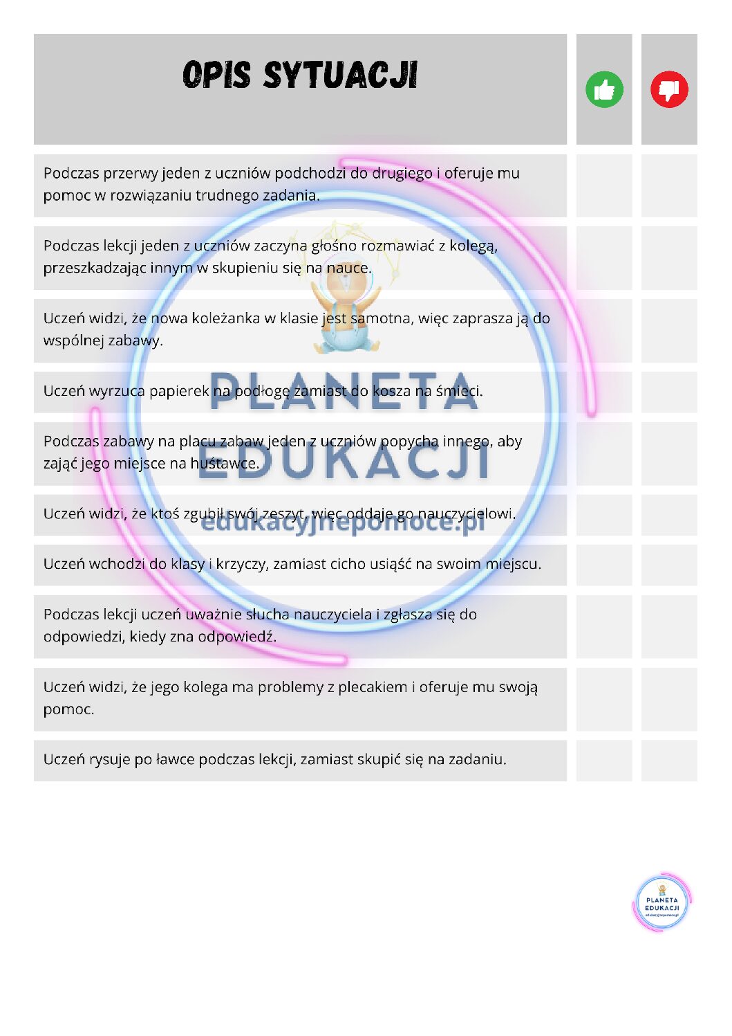 Lekcja "Zachowania które zmieniają świat". O dobrych uczynkach. - obrazek 4